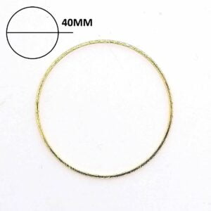 Argolla Acero 40mm Dorado