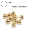 Balin o mostacillón Acero Dorado 2mm