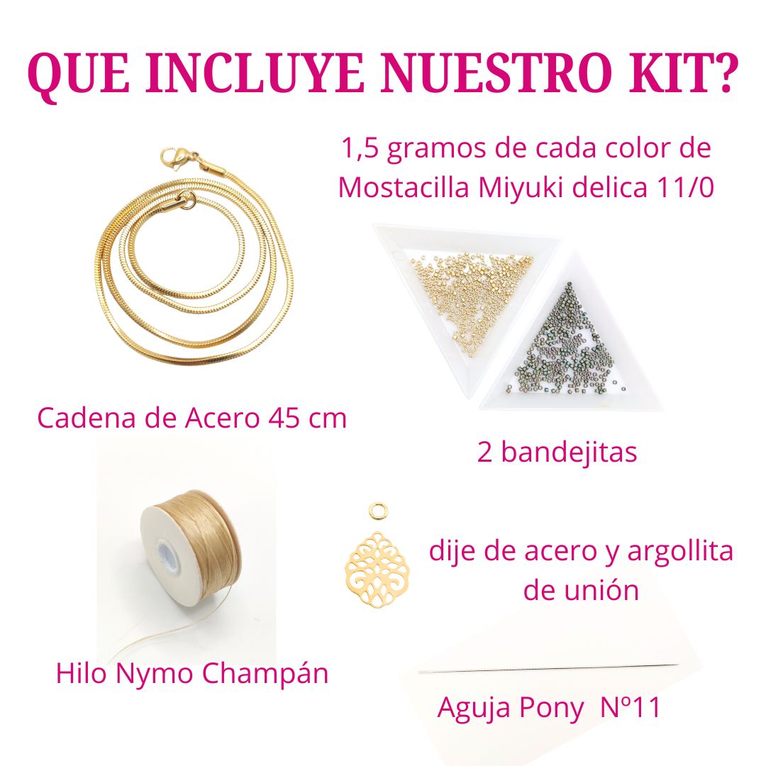 COLLAR ORQUIDEA: MIYUKI DELICAS+CURSO GRABADO - Imagen 6