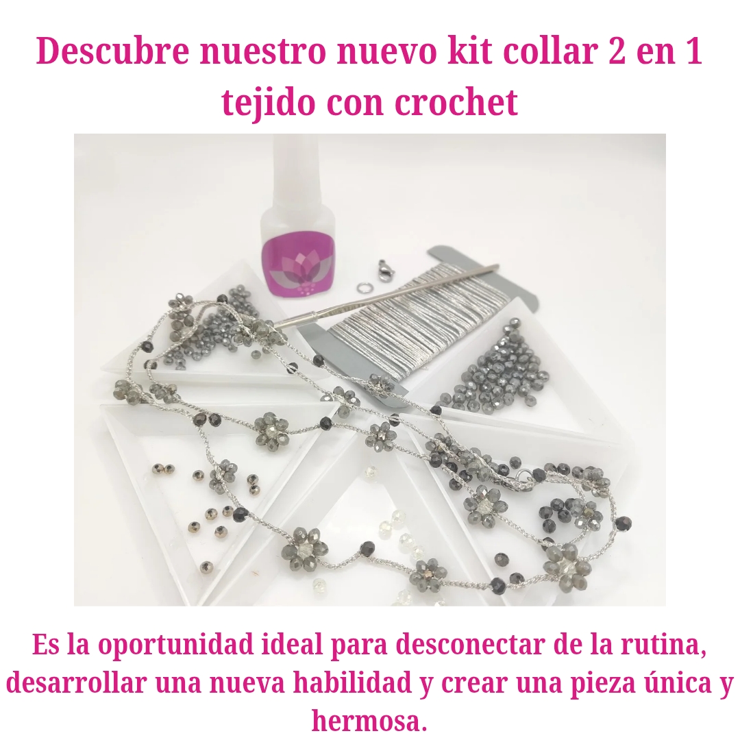 COLLAR MARGARITA: TEJIDO CROCHET CON FLORES - Imagen 7