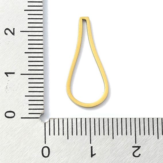 Gota Acero Dorado 21x10mm AA50D - Imagen 2